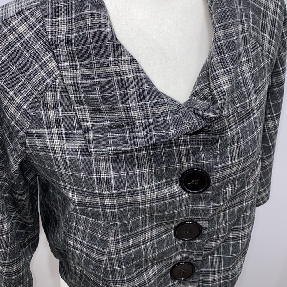 Plaid Crop Cover-Up